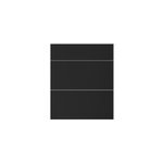 Faade de cuisine 1 tiroir et 2 casseroliers stevia noir mat l. 60 cm x h. 72 cm goodhome