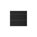 Faade de cuisine 1 tiroir et 2 casseroliers stevia noir mat l. 80 cm x h. 72 cm goodhome