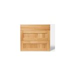 Faade de cuisine 1 tiroir et 2 casseroliers verbena chne massif l. 80 cm x h. 72 cm goodhome