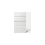 Façade de cuisine 3 tiroirs et 1 casserolier garcinia blanc brillant l. 40 cm x h. 72 cm goodhome Façade de cuisine 3 tiroirs et 1 casserolier garcinia blanc brillant l. 40 cm x h. 72 cm goodhome
