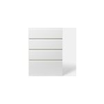 Façade de cuisine 3 tiroirs et 1 casserolier garcinia blanc brillant l. 50 cm x h. 72 cm goodhome Façade de cuisine 3 tiroirs et 1 casserolier garcinia blanc brillant l. 50 cm x h. 72 cm goodhome