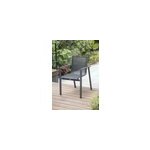 Fauteuil de jardin dcb garden miami en aluminium - coloris gris anthracite - hauteur 84 cm Fauteuil de jardin dcb garden miami en aluminium - coloris gris anthracite - hauteur 84 cm