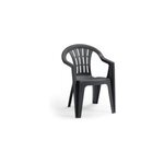 Fauteuil de jardin empilable en polypropyl�ne gris graphite keter cuba