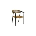 Fauteuil de jardin empilable r�sine et paille graphite proloisirs gabriel