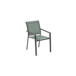Fauteuil de jardin essentia aluminium et polyester vert olive h. 88 cm Fauteuil de jardin essentia aluminium et polyester vert olive h. 88 cm