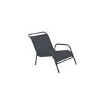 Fauteuil de jardin fermob coolside en acier - coloris carbone - hauteur 70 cm