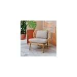 Fauteuil de jardin hania en bois d'eucalyptus et aluminium goodhome