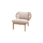 Fauteuil de jardin hania en bois d'eucalyptus et aluminium goodhome