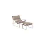 Fauteuil de jardin relax lambinio blanc et graphite hesp�ride