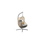 Fauteuil suspendu banana leaf en acier assise tresse