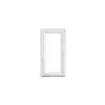 Fen�tre 1 vantail oscillo - battante, tirant droit double vitrage goodhome en pvc blanc l. 65 x h. 118 ...
