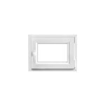 Fen�tre 1 vantail oscillo - battante, tirant droit double vitrage goodhome en pvc blanc l. 65 x h. 48 ...