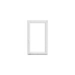 Fen�tre 1 vantail oscillo - battante, tirant droit double vitrage goodhome en pvc blanc l. 85 x h. 138 ...