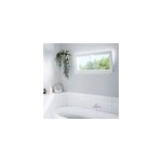 Fentre abattante par le haut double vitrage goodhome en pvc blanc l. 125 x h. 63 cm