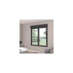 Fen�tre alu 2 vantaux oscillo - battant + volet roulant �lectrique goodhome gris - l. 100 x h. 115 cm ...