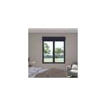 Fen�tre alu 2 vantaux oscillo - battant + volet roulant �lectrique goodhome gris - l. 120 x h. 105 cm ...