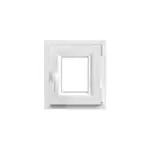 Fen�tre 1 vantail oscillo - battante, tirant droit double vitrage goodhome en pvc blanc l. 45 x h. 48 ...