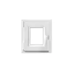 Fen�tre 1 vantail oscillo - battante, tirant gauche double vitrage goodhome en pvc blanc l. 45 x h. 48 ...