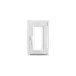 Fen�tre 1 vantail oscillo - battante, tirant droit double vitrage goodhome en pvc blanc l. 45 x h. 68 ...