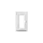 Fen�tre 1 vantail oscillo - battante, tirant gauche double vitrage goodhome en pvc blanc l. 45 x h. 68 ...
