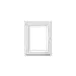 Fen�tre 1 vantail oscillo - battante, tirant gauche double vitrage goodhome en pvc blanc l. 65 x h. 78 ...