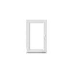 Fen�tre 1 vantail oscillo - battante, tirant gauche double vitrage goodhome en pvc blanc l. 65 x h. 98 ...