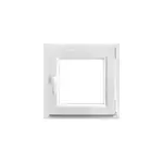 Fen�tre 1 vantail oscillo - battante, tirant droit double vitrage goodhome en pvc blanc l. 65 x h. 63 ...