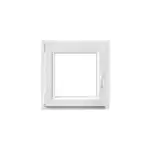 Fen�tre 1 vantail oscillo - battante, tirant gauche double vitrage goodhome en pvc blanc l. 65 x h. 63 ...
