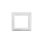 Fen�tre 1 vantail oscillo - battante, tirant droit double vitrage goodhome en pvc blanc l. 85 x h. 78 ...