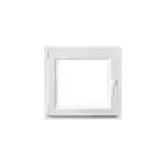 Fen�tre 1 vantail oscillo - battante, tirant gauche double vitrage goodhome en pvc blanc l. 85 x h. 78 ...