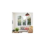 Fen�tre 3 vantaux oscillo - battant double vitrage goodhome en pvc blanc l. 185 x h. 138 cm