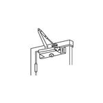 Ferme - porte diall argent pour porte 46 � 65 kg r�versible