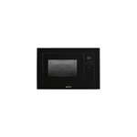 Four micro - ondes encastrable lina 20l fmi120b3 smeg verre noir