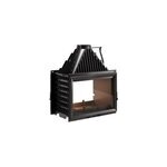 Foyer  bois en fonte invicta 800 double face volet p928254 10 kw anthracite