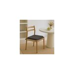 Galette de chaise carr�e aqua carbone 42 x 42 cm