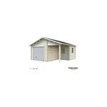 Garage simple roger bois naturel porte sectionnelle surface 21. 9 + 5. 2m² Garage simple roger bois naturel porte sectionnelle surface 21. 9 + 5. 2m²