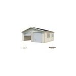 Garage double roger bois naturel porte sectionnelle surface 28. 4m² Garage double roger bois naturel porte sectionnelle surface 28. 4m²
