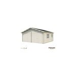 Garage double roger bois naturel porte bois surface 28. 4m² Garage double roger bois naturel porte bois surface 28. 4m²