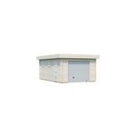 Garage en bois rasmus avec porte sectionnelle ep. 44mm palmako 24, 5m�