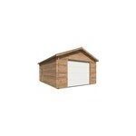 Garage double pentes en bois brun lasita maja ari 44 autoclave