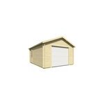 Garage double pentes en bois lasita maja ari 44