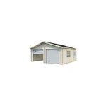 Garage roger en bois double portes sectionnelles palmako 36, 8 m�