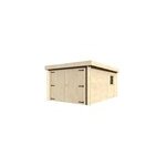 Garage toit plat ep. 28 mm surface extérieur 15, 58 m² en bois Garage toit plat ep. 28 mm surface extérieur 15, 58 m² en bois