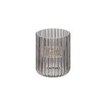 Gobelet pot brosse à dents verre fumé gris strié Ø8 x h. 10 cm, 5five simply smart glass Gobelet pot brosse à dents verre fumé gris strié Ø8 x h. 10 cm, 5five simply smart glass