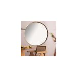 Grand miroir rond effet ch�ne �100cm ariane