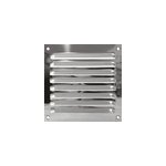 Grille d'aération inox autogyre à persiennes sans moustiquaire 100 x 100 mm Grille d'aération inox autogyre à persiennes sans moustiquaire 100 x 100 mm