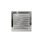 Grille d'aération inox autogyre à persiennes sans moustiquaire 150 x 150 mm Grille d'aération inox autogyre à persiennes sans moustiquaire 150 x 150 mm