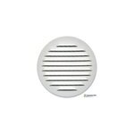 Grille d'aération métal autogyre à persiennes avec moustiquaire blanche Ø100 mm Grille d'aération métal autogyre à persiennes avec moustiquaire blanche Ø100 mm