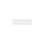 Grille d'aration pvc autogyre extra - plate avec moustiquaire blanche 337 x 131 mm