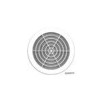 Grille d'a�ration pvc autogyre avec moustiquaire blanche � 182 mm